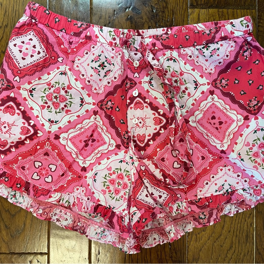 Printfresh Vintage Valentine Ruffled Shorts-medium